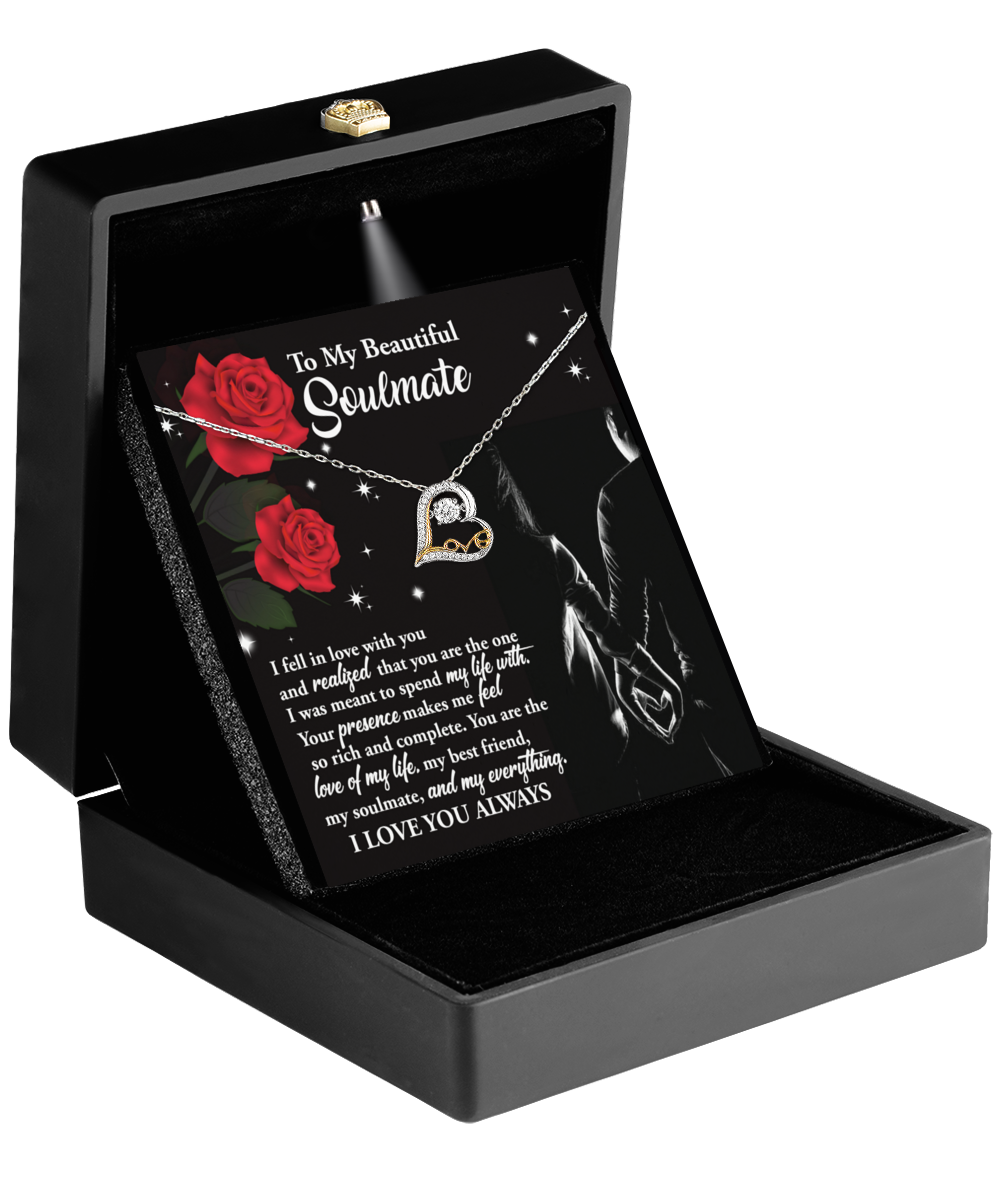 To My Beautiful Soulmate - Spend My Life - Love Dancing Necklace Gift