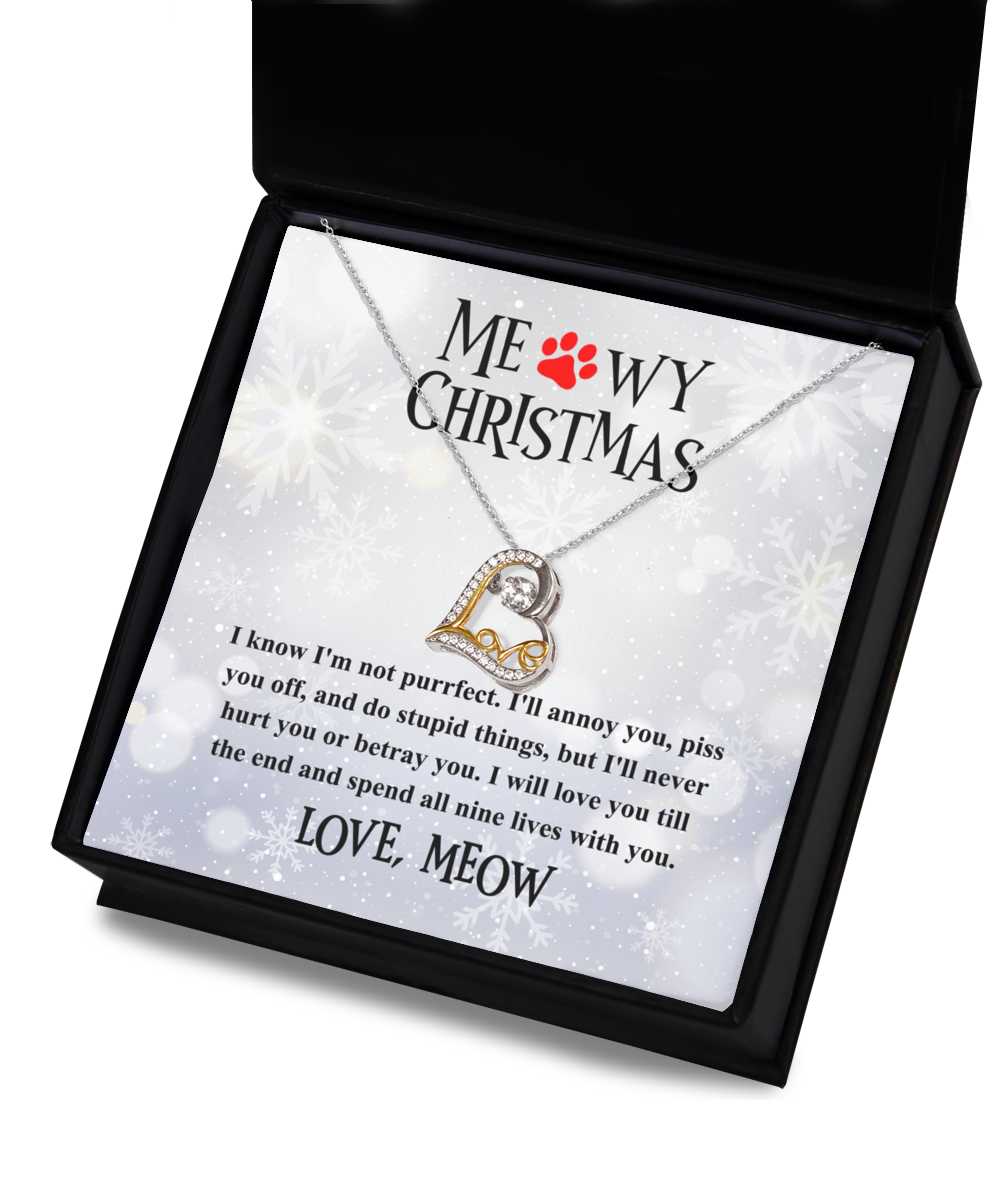 Cat - Meowy Christmas - Love Dancing Necklace Gift