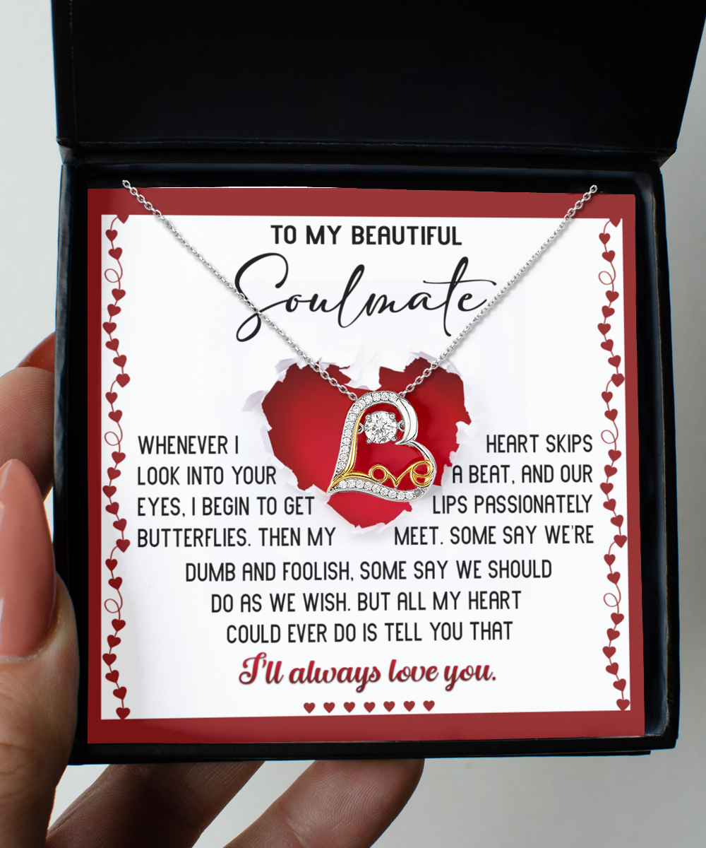 To My Beautiful Soulmate - Always Love You - Love Dancing Necklace Gift