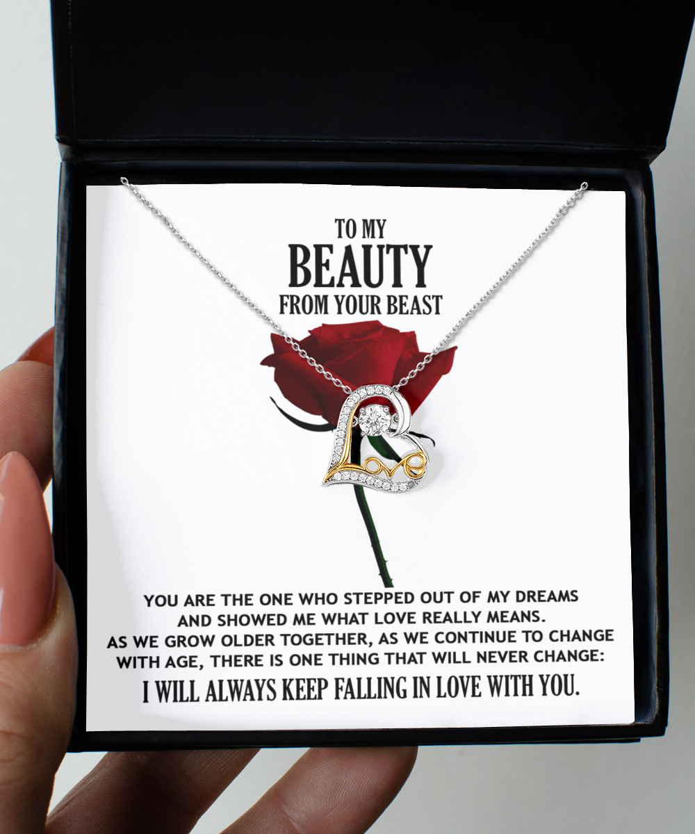 To My Beauty From Your Beast - My Beauty - Love Dancing Necklace Gift