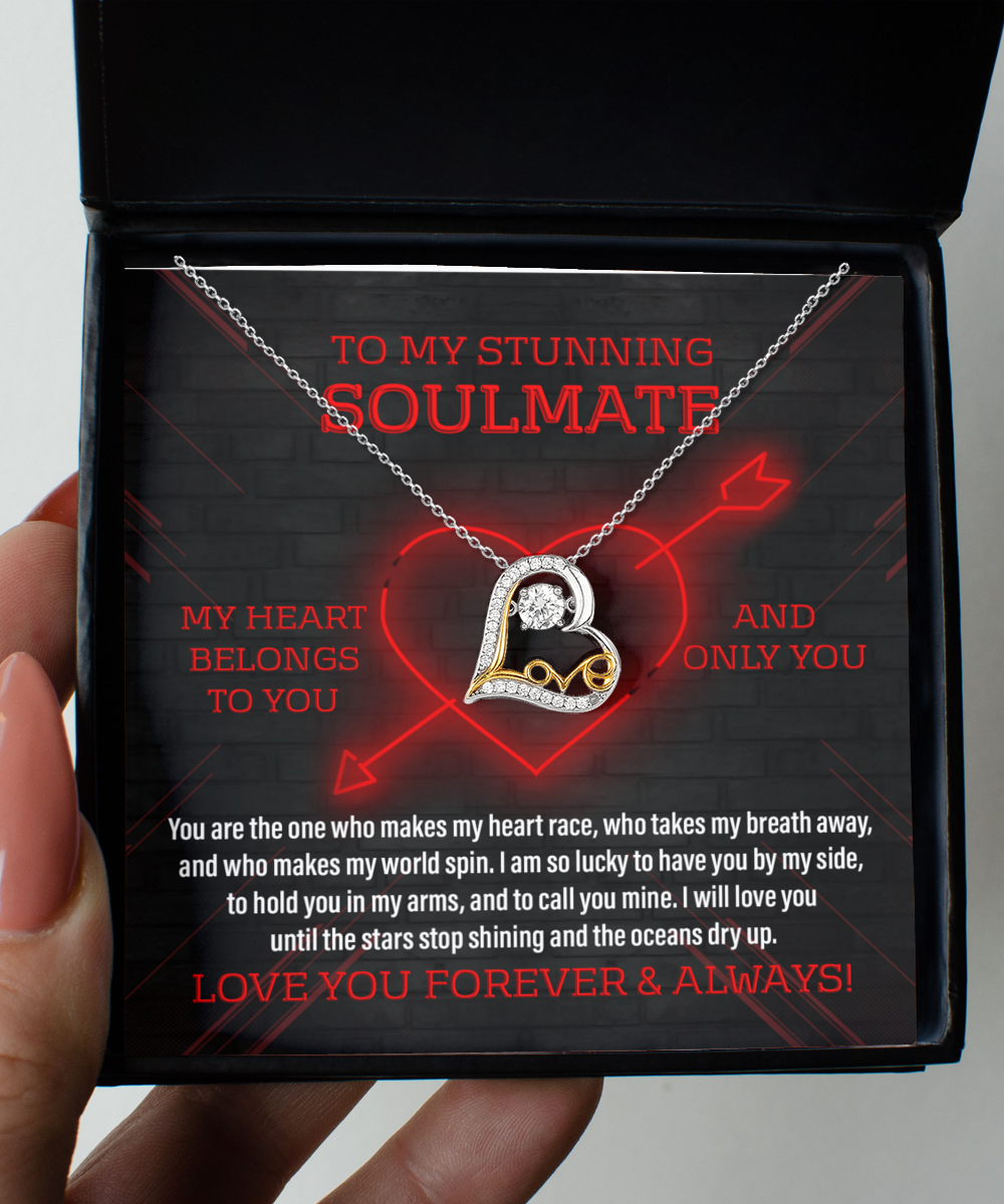 To My Stunning Soulmate - Call You Mine - Love Dancing Necklace Gift