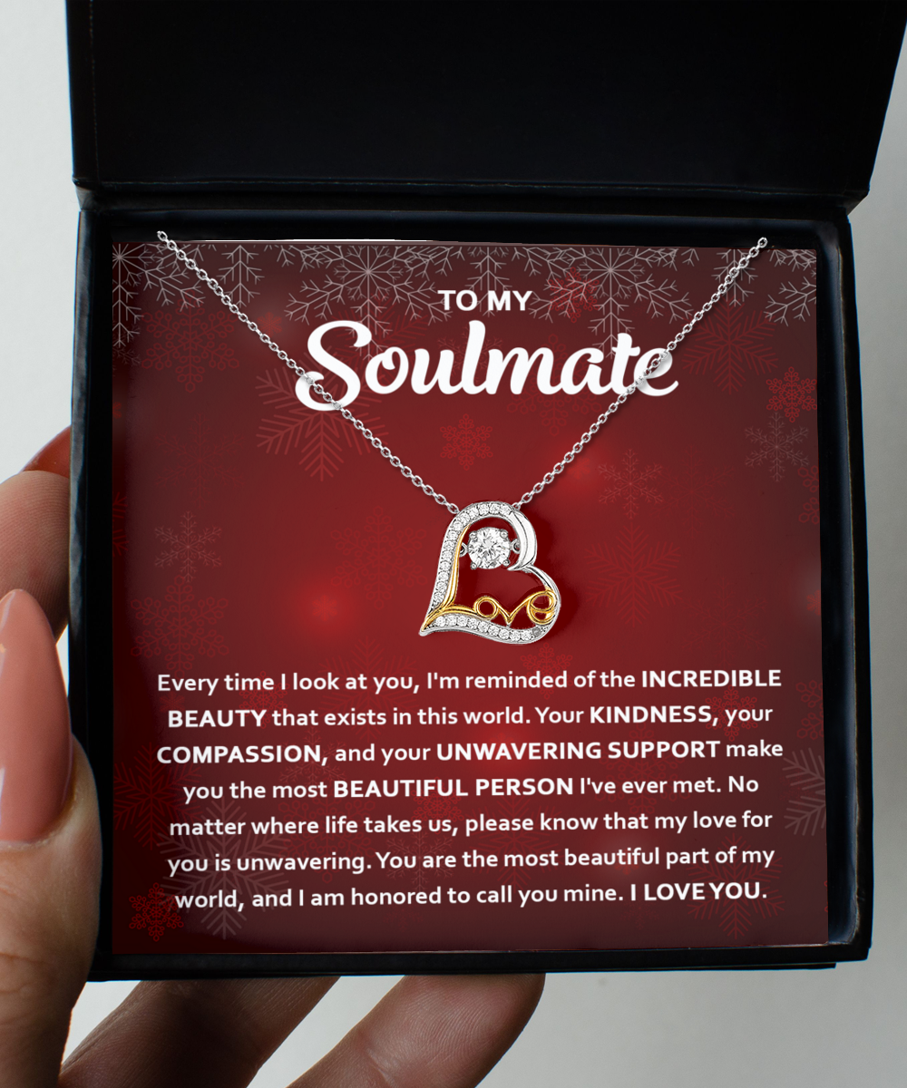 To My Soulmate - Beautiful Person - Love Dancing Necklace Gift