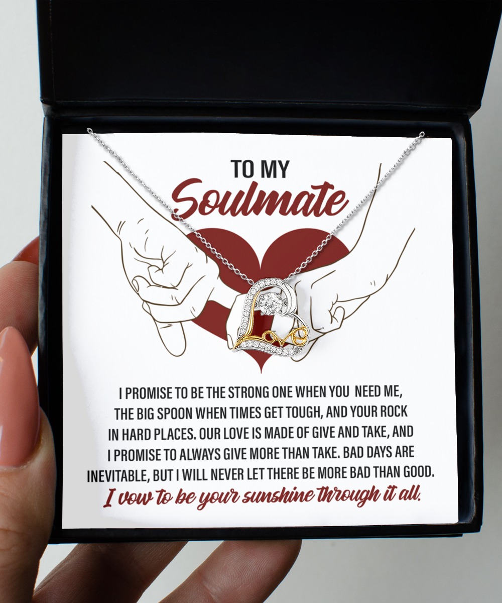 To My Soulmate - I Promise To - Love Dancing Necklace Gift