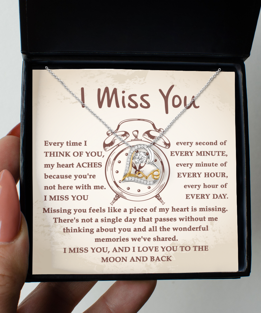 I Miss You | Every Second | Love Dancing NecklaceGift GB