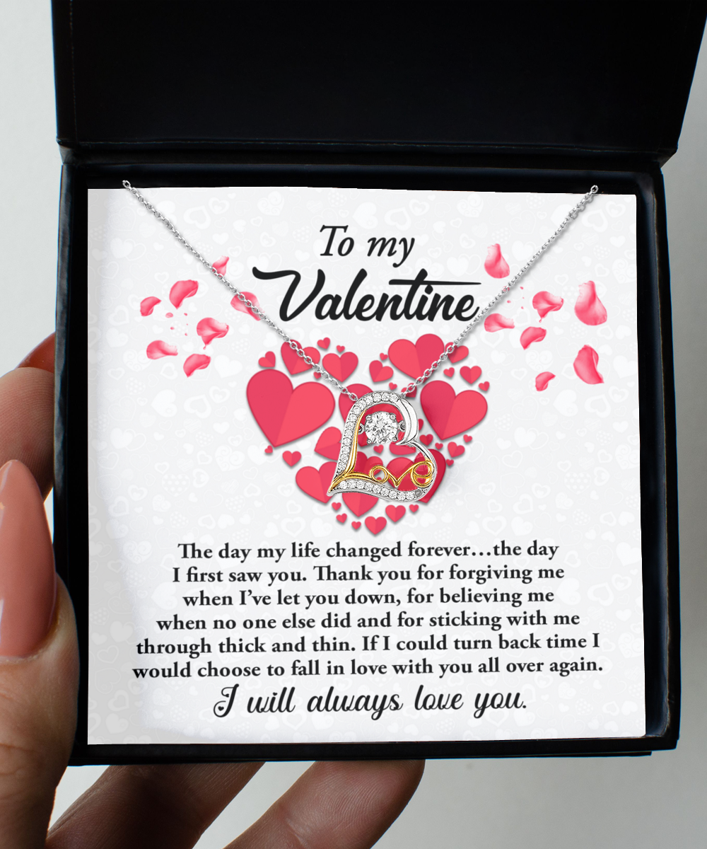 To My Valentine - The Day - Love Dancing Necklace Gift