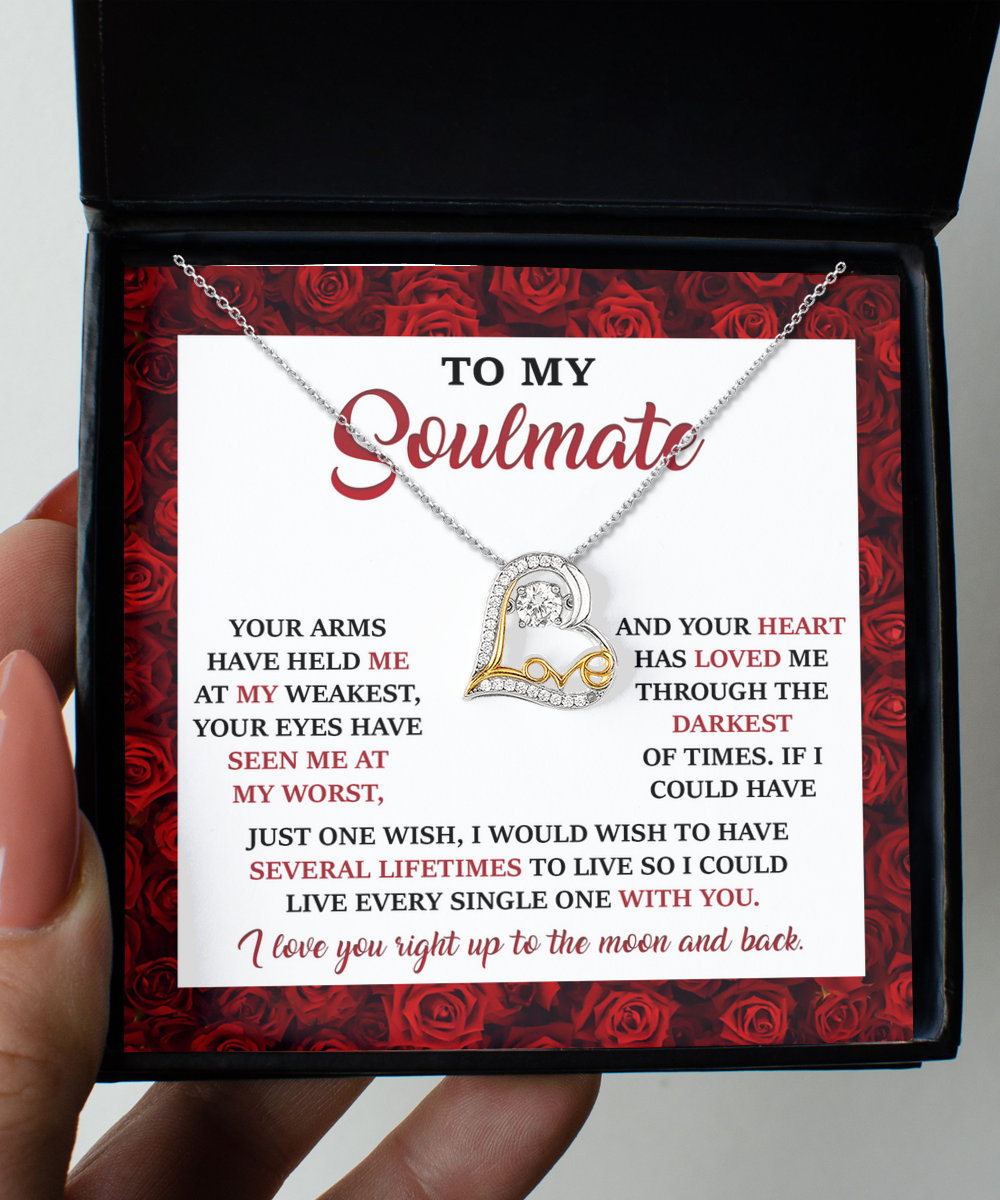 To My Soulmate - One Wish - Love Dancing Necklace Gift