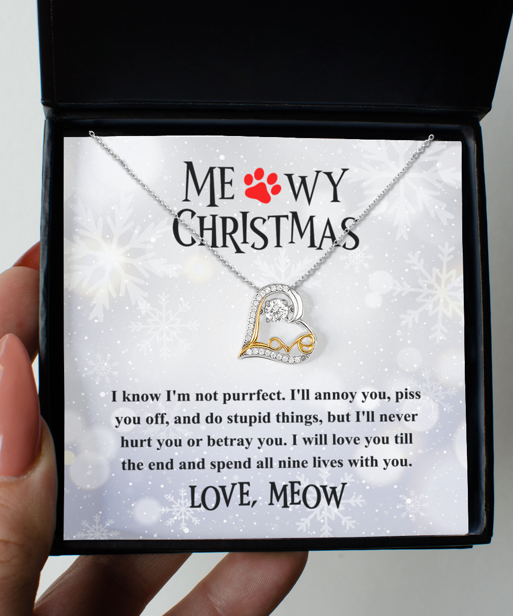 Cat - Meowy Christmas - Love Dancing Necklace Gift