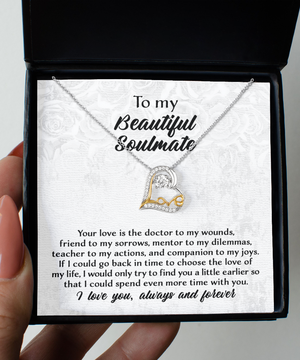 To My Beautiful Soulmate - Your Love - Love Dancing Necklace Gift