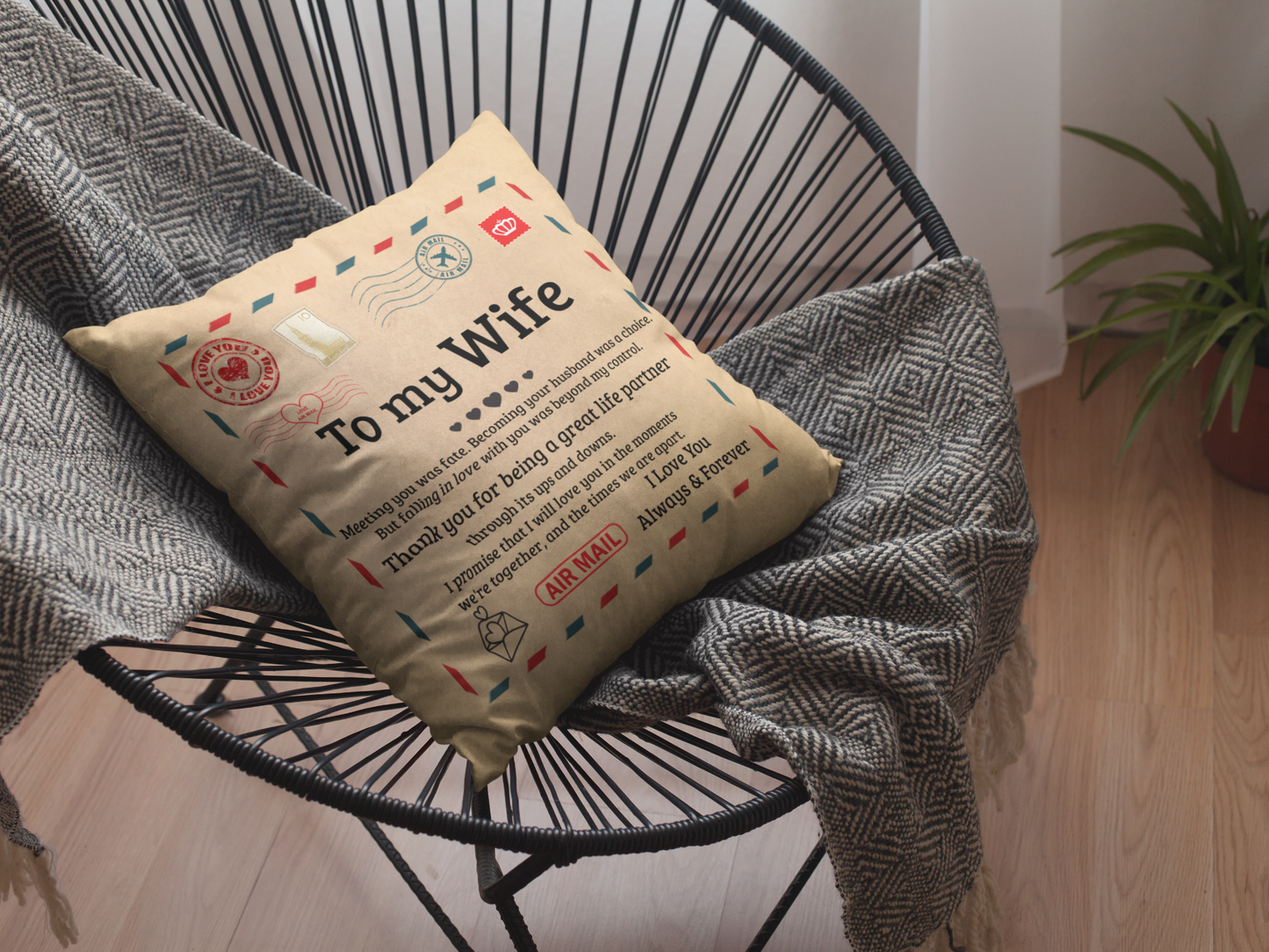 To My Wife | Life Partner | Pillow | TL