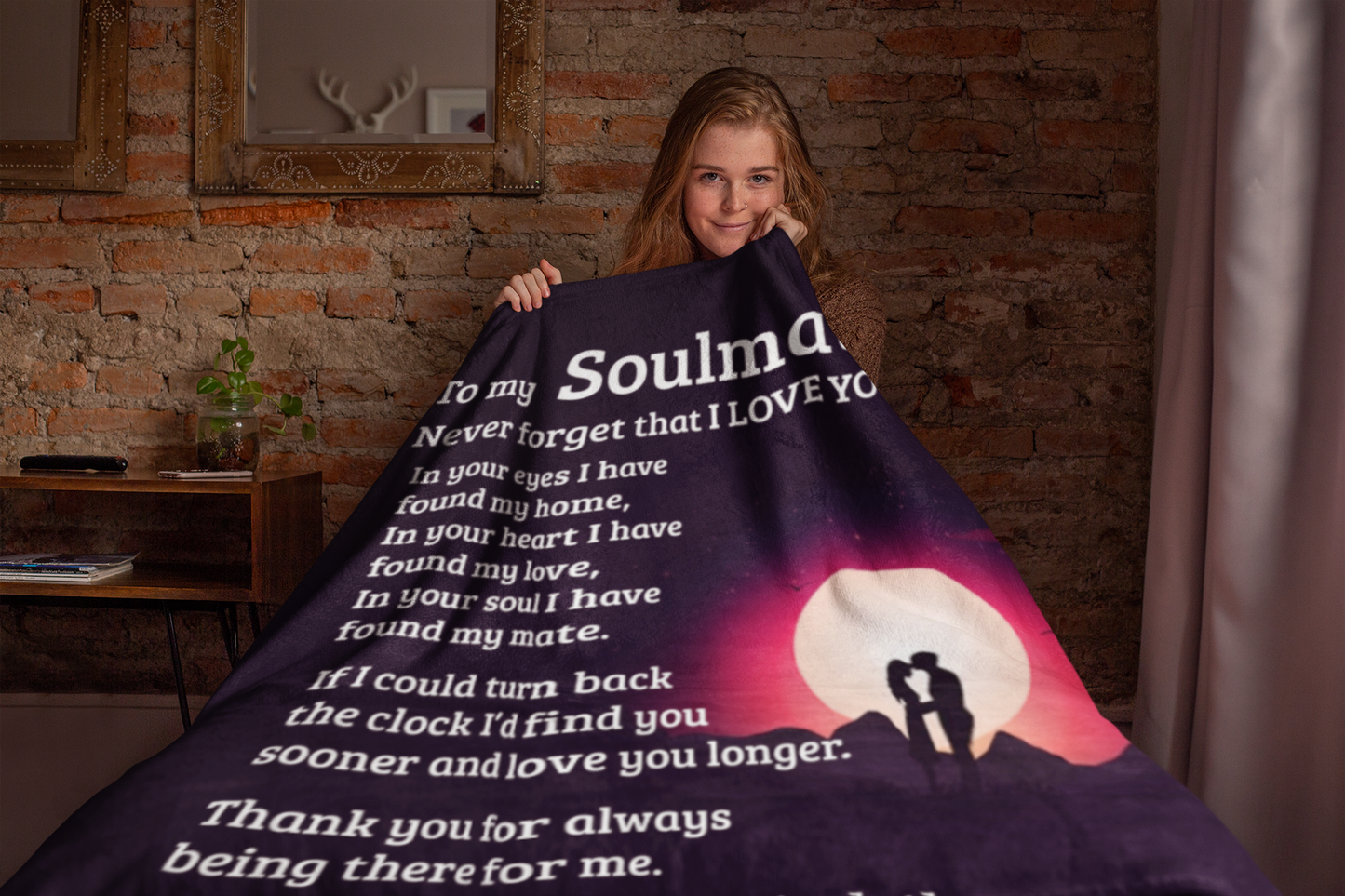 To My Soulmate  | My Home | Fleece Blanket | TL